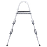 Vidaxl zwembadladder 84 cm staal grijs - afbeelding 2