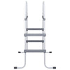 Vidaxl zwembadladder 84 cm staal grijs