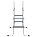 Vidaxl zwembadladder 84 cm staal grijs - afbeelding 3