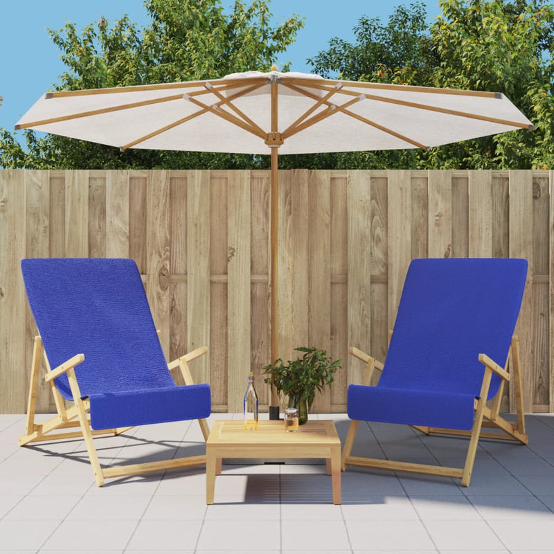 Vidaxl strandhanddoeken 2 st 400 g m² 60x135 cm stof koningsblauw