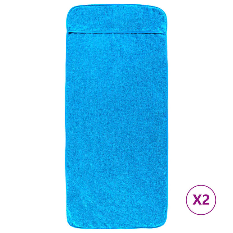 Vidaxl strandhanddoeken 2 st 400 g m² 60x135 cm stof turquoise