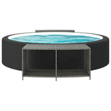 Vidaxl opbergschappen 2 st poly rattan grijs - afbeelding 3