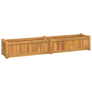 Vidaxl plantenbak verhoogd 150x30x25 cm massief teakhout - afbeelding 2