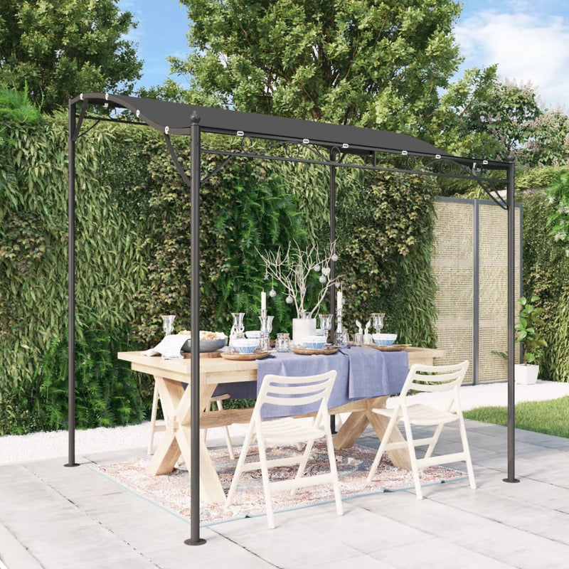 VidaXL Luifel 2x2,3 m 180 g m² stof en staal antracietkleurig