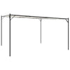 Vidaxl prieel 4x4 m 180 g m² stof en staal wit