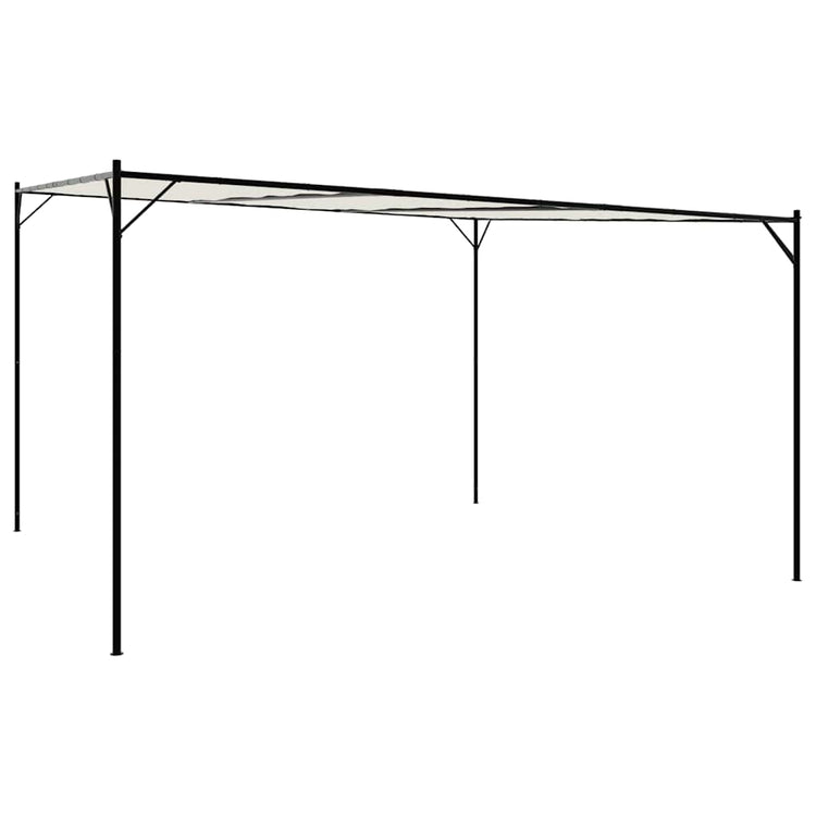 Vidaxl prieel 4x4 m 180 g m² stof en staal wit