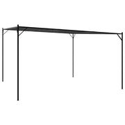 Vidaxl prieel 4x4 m 180 g m² stof en staal antracietkleurig - afbeelding 2