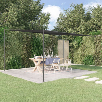 Vidaxl prieel 4x4 m 180 g m² stof en staal antracietkleurig