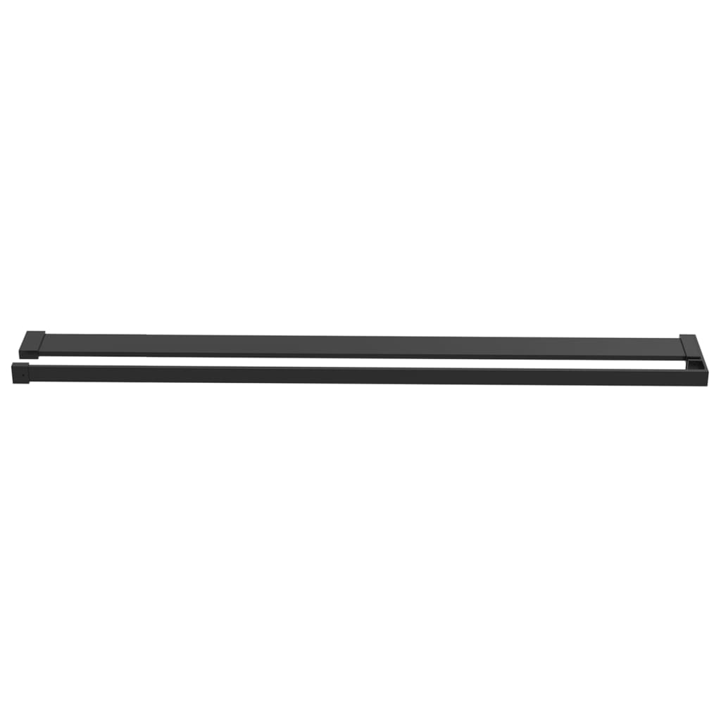 Vidaxl doucheschap voor inloopdouchewand 118 cm aluminium zwart