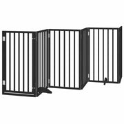 Vidaxl hondenhek inklapbaar 6 panelen 300 cm populierenhout zwart - afbeelding 2