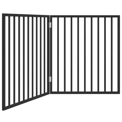 Vidaxl hondenhek opvouwbaar 2 panelen zwart 160 cm populierenhout