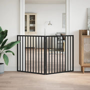 Vidaxl hondenhek opvouwbaar 2 panelen zwart 160 cm populierenhout - afbeelding 3