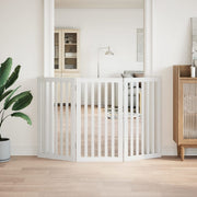 Vidaxl hondenhek inklapbaar 3 panelen 150 cm populierenhout wit - afbeelding 3