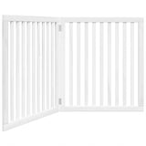 Vidaxl hondenhek inklapbaar 2 panelen 160 cm populierenhout wit - afbeelding 2