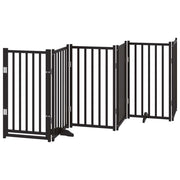 Vidaxl hondenhek inklapbaar 6 panelen 300 cm massief vurenhout zwart - afbeelding 2