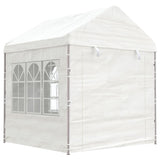 Vidaxl prieel met dak 2,28x2,23x2,69 m polyetheen wit - afbeelding 1