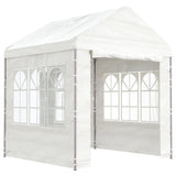 Vidaxl prieel met dak 2,28x2,23x2,69 m polyetheen wit - afbeelding 2