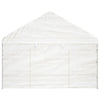 Vidaxl prieel met dak 4,08x2,23x3,22 m polyetheen wit