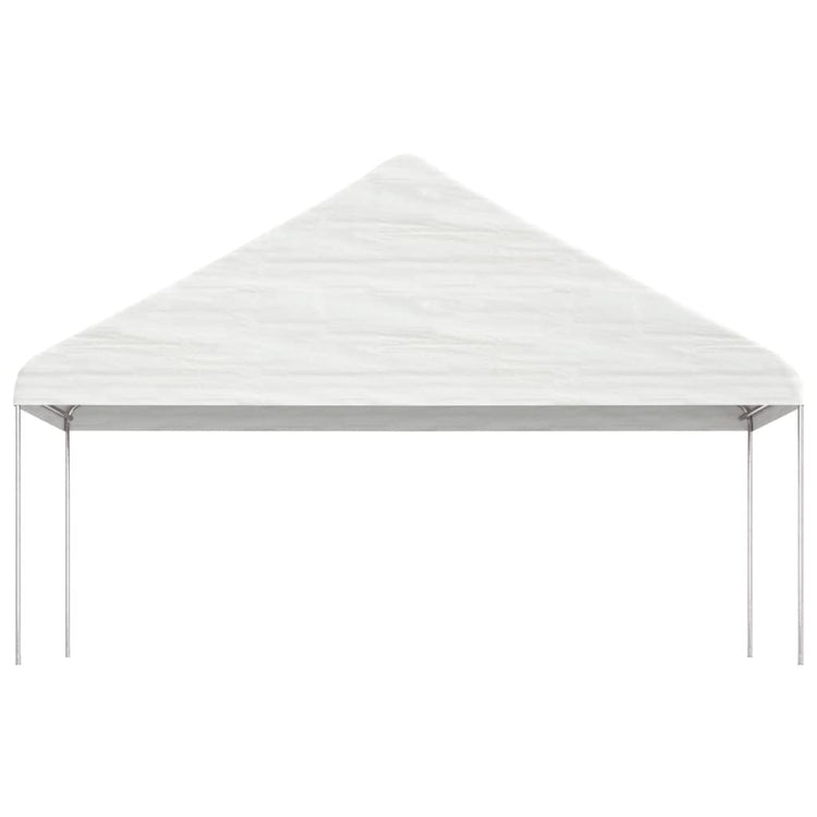 Vidaxl prieel met dak 5,88x2,23x3,75 m polyetheen wit