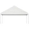Vidaxl prieel met dak 5,88x2,23x3,75 m polyetheen wit