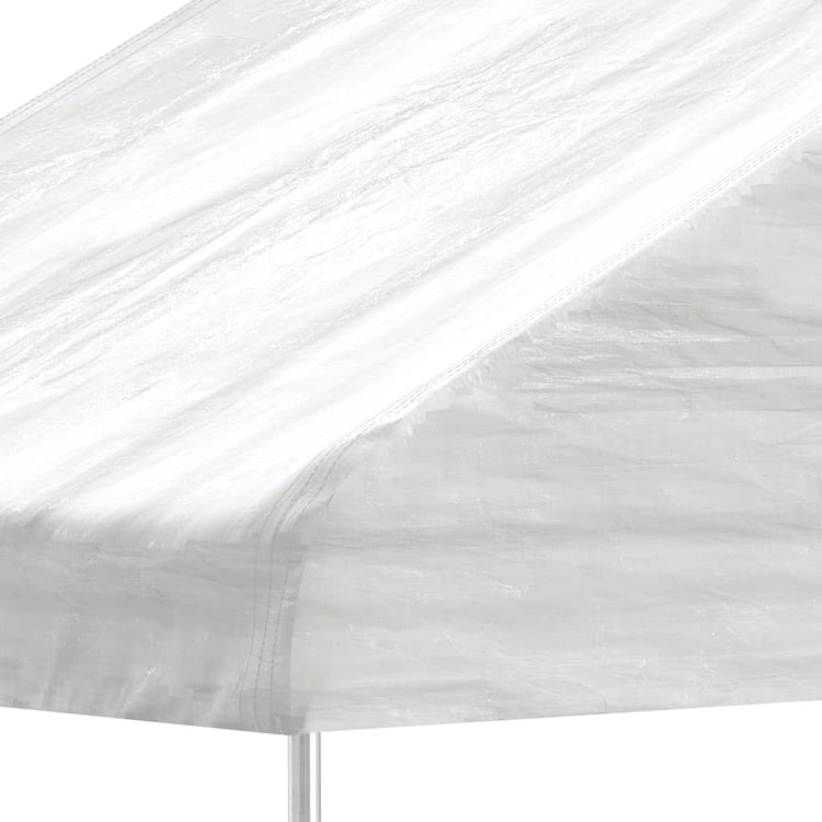 Vidaxl prieel met dak 5,88x2,23x3,75 m polyetheen wit