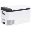 Vidaxl koelbox met handvat en adapter 18 l pp pe zwart en wit