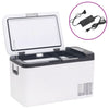 Vidaxl koelbox met handvat en adapter 25 l pp pe zwart en wit