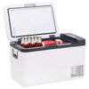 Vidaxl koelbox met handvat en adapter 25 l pp pe zwart en wit
