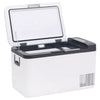Vidaxl koelbox met handvat en adapter 25 l pp pe zwart en wit