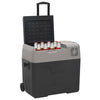 Vidaxl koelbox met wielen en adapter 40 l polypropeen zwart en grijs