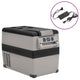 Vidaxl koelbox met handvat en adapter 55 l pp pe zwart en grijs