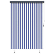 Vidaxl rolgordijn blauw en wit 180 x 250 cm stof en aluminium - afbeelding 2