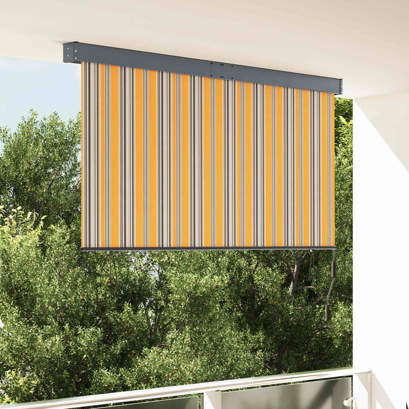 Vidaxl rolgordijn geel en blauw 180 x 250 cm stof en aluminium