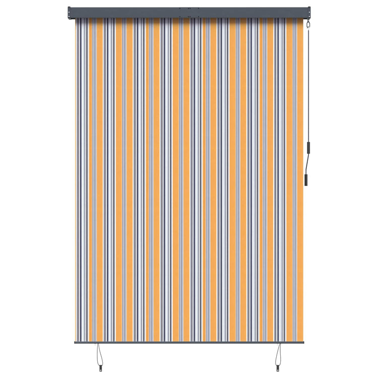 Vidaxl rolgordijn geel en blauw 180 x 250 cm stof en aluminium