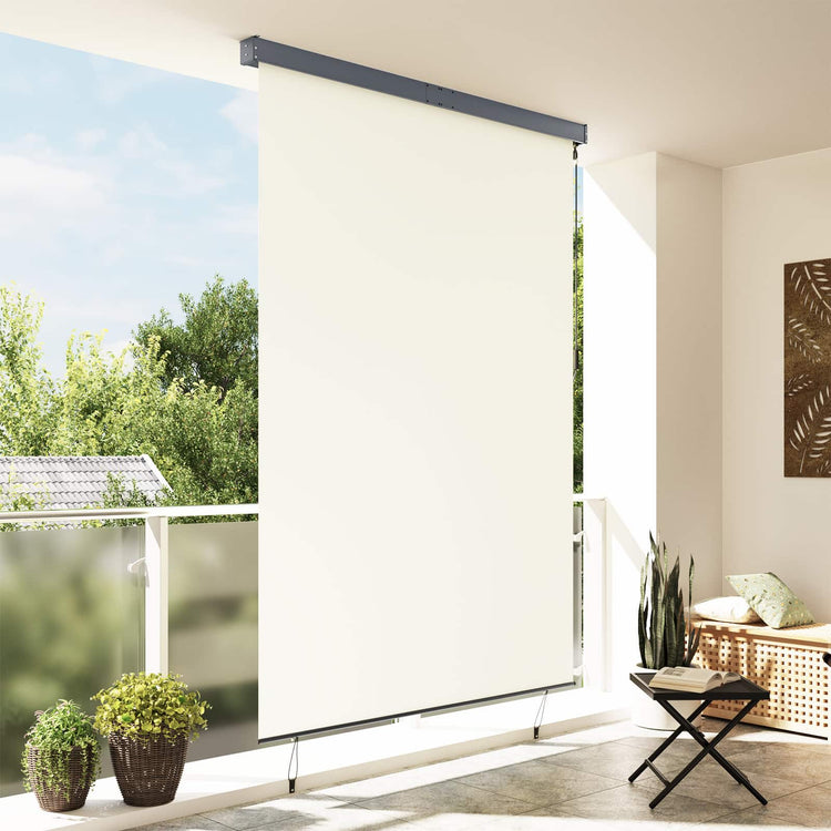Vidaxl rolgordijn crèmekleurig 180 x 250 cm stof en aluminium