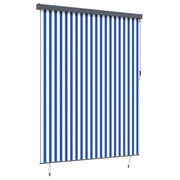 Vidaxl rolgordijn blauw en wit 200 x 250 cm stof en aluminium - afbeelding 2
