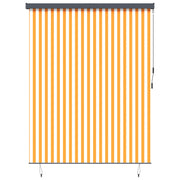 Vidaxl rolgordijn wit en oranje 200 x 250 cm stof en aluminium - afbeelding 1