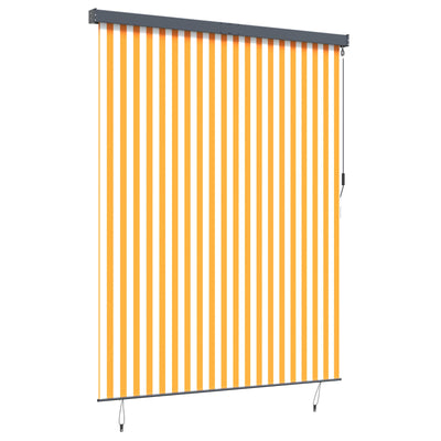 Vidaxl rolgordijn wit en oranje 220 x 250 cm stof en aluminium