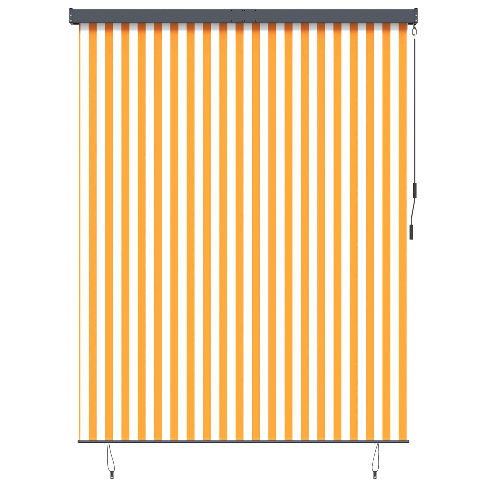 Vidaxl rolgordijn wit en oranje 200 x 250 cm stof en aluminium