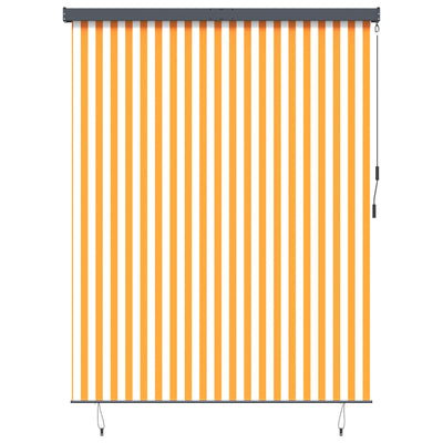 Vidaxl rolgordijn wit en oranje 220 x 250 cm stof en aluminium