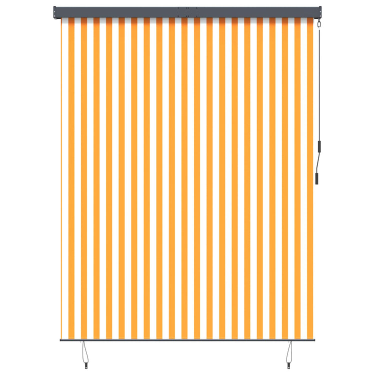 Vidaxl rolgordijn wit en oranje 220 x 250 cm stof en aluminium