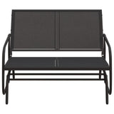 Vidaxl schuifbank tuin 120,5x76x86,5 cm textielfolie en staal zwart - afbeelding 3