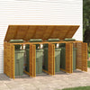 VidaXL Vuilnisbakberging viervoudig 280x89x117 cm massief acaciahout