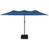 Vidaxl parasol dubbel dak 449x265 cm azuurblauw