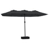 Vidaxl parasol dubbel dak met led 449x265 cm zwart
