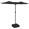 Vidaxl parasol dubbel dak 316x145 cm zwart
