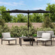 Vidaxl parasol dubbel dak 316x145 cm zwart