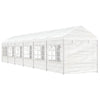 VidaXL Prieel met dak 13,38x2,28x2,69 m polyetheen wit