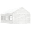 VidaXL Prieel met dak 6,69x4,08x3,22 m polyetheen wit