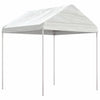 Vidaxl prieel met dak 4,46x2,28x2,69 m polyetheen wit